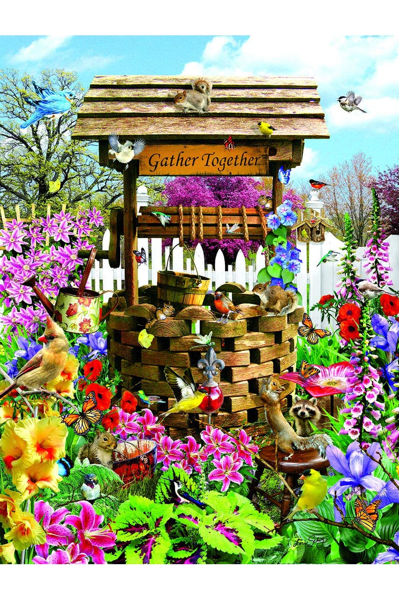 Birds at the Wishing Well 1000 piece Jigsaw Puzzle for Adults, Alternate, color, Multicolor