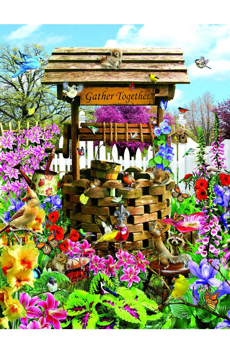 Sunsout Birds at the Wishing Well 1000 piece Jigsaw Puzzle for Adults, Alternate, color, Multicolor