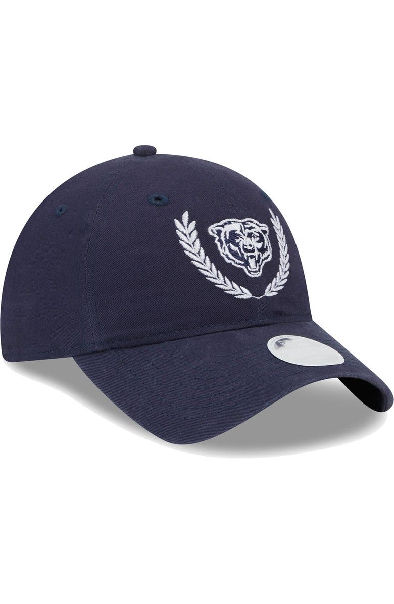 New Era Women's New Era Navy Chicago Bears Leaves 9TWENTY Adjustable Hat, Alternate, color, Navy