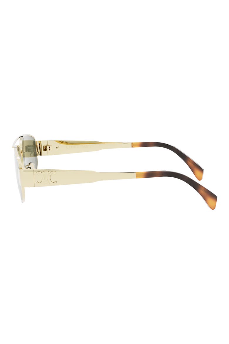 Triomphe 57mm Pilot Sunglasses, Alternate, color, SHINY ENDURA GOLD / GREEN