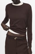 MANGO Fine Knit Crewneck Sweater