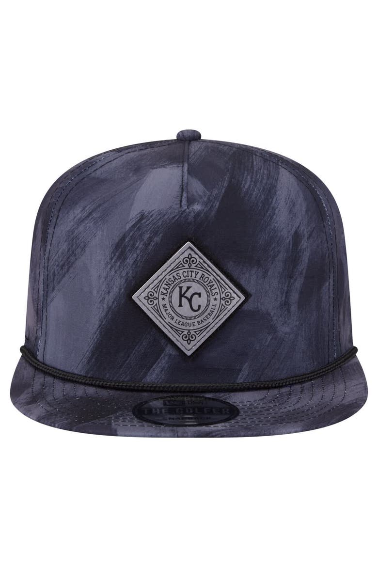 Men's New Era Navy Kansas City Royals Printed Golfer Snapback Hat, Alternate, color, Navy