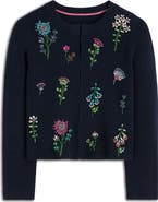 Boden Crystal Embellished Crop Cotton Cardigan