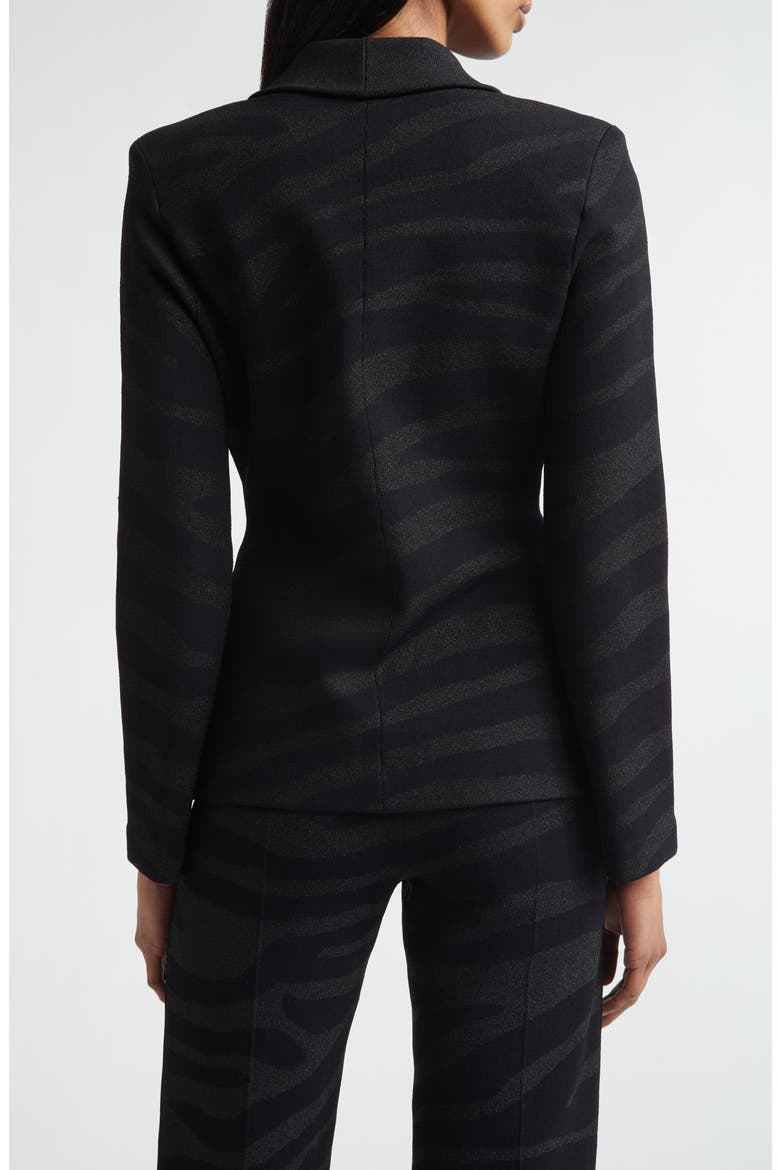 Tatum Metallic Zebra Jacket, Alternate, color, BLACK METALLIC