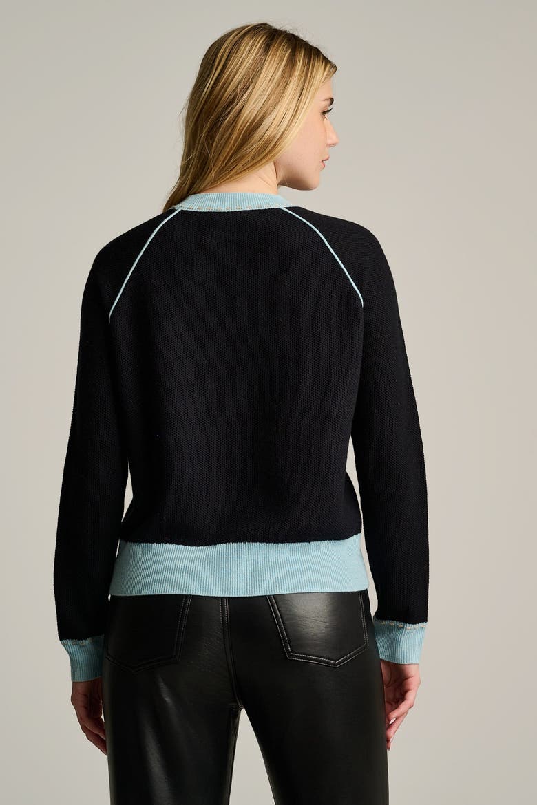 Stitchin Cotton Cashmere Sweater, Alternate, color, Black