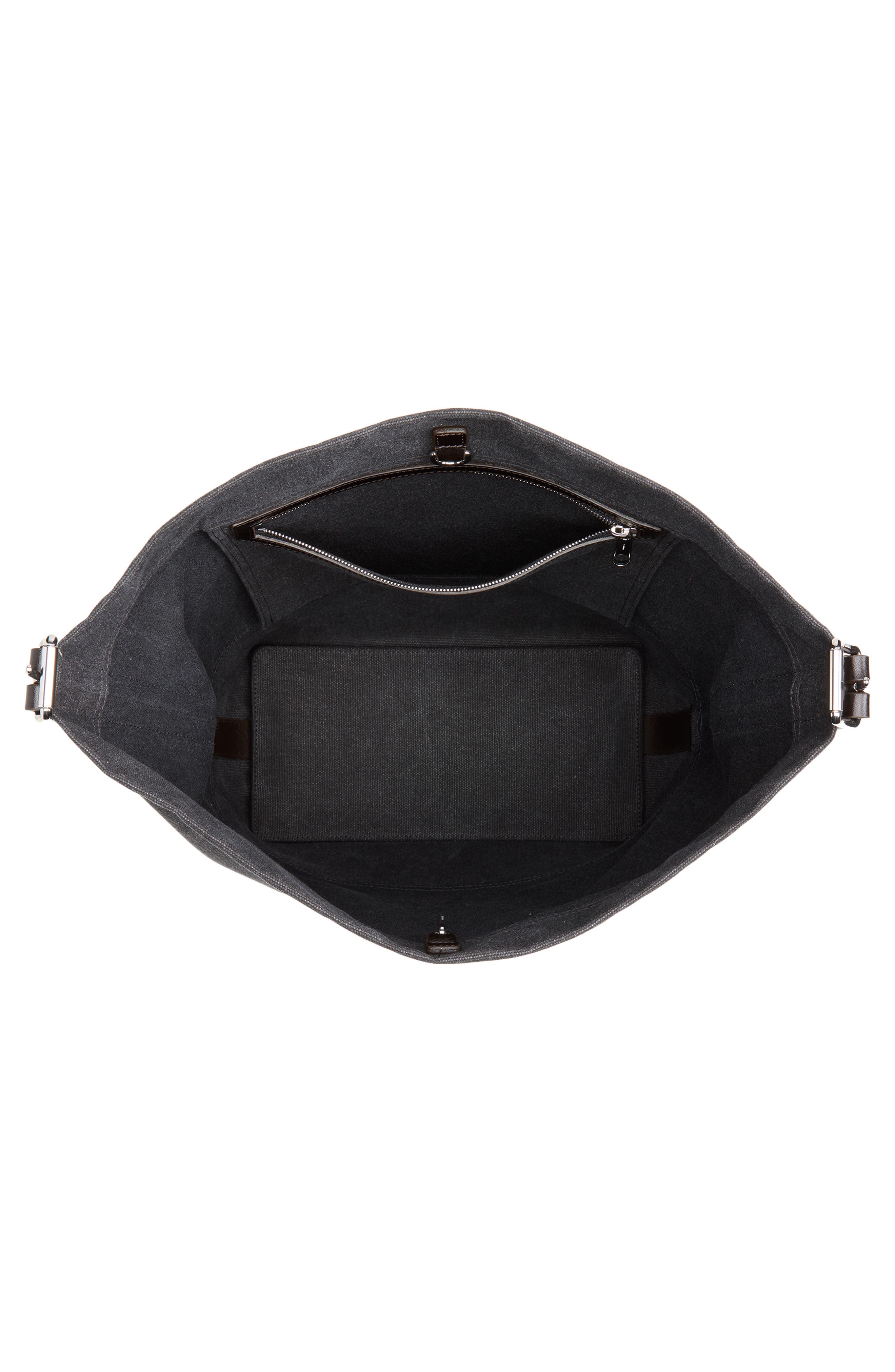 Belted Canvas Tote, Alternate, color, ASH BLACK