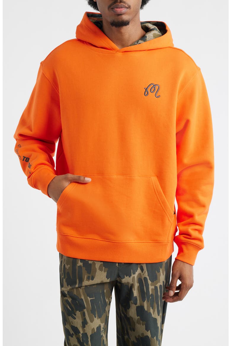 Fesque Tour Divot Camo Hoodie, Main, color, FLAME / BARK CAMO