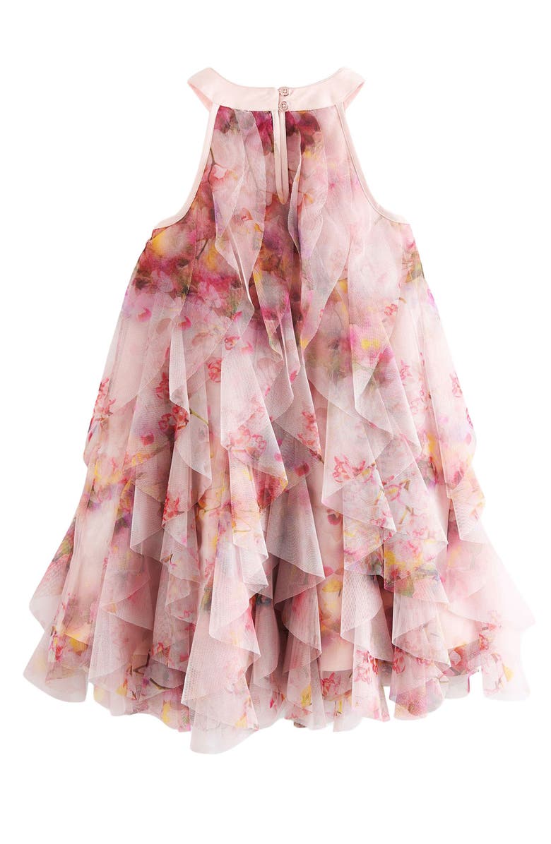 Baker by Ted Baker Kids' Vertical Ruffle Tulle Dress, Alternate, color, 