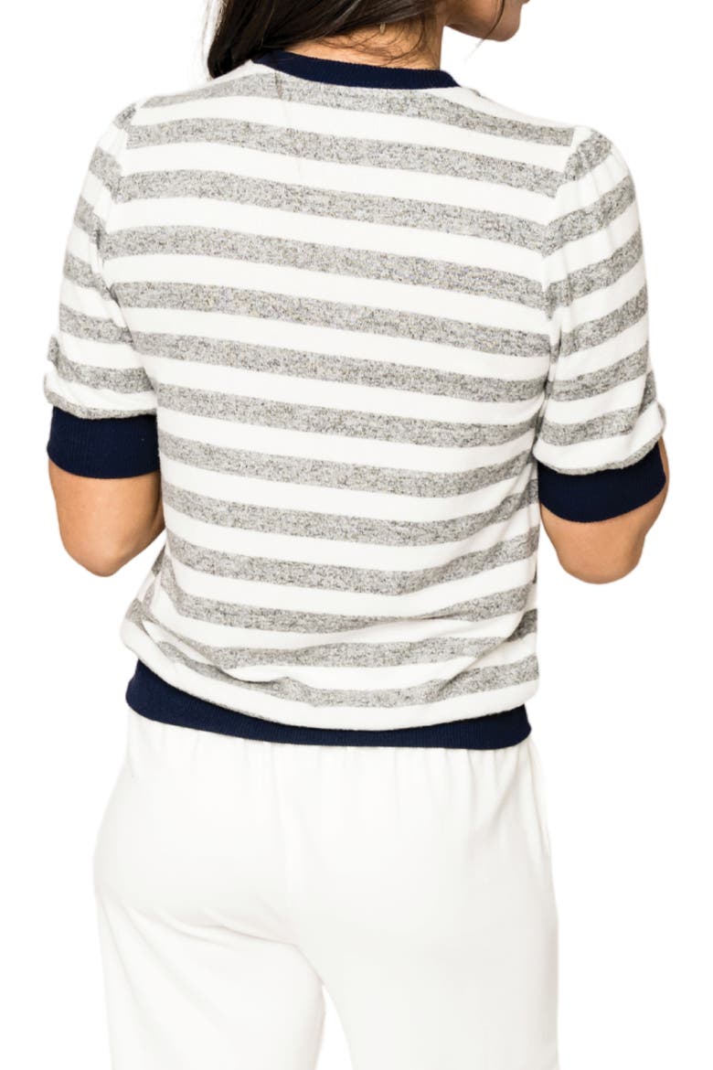 Camden Stripe T-Shirt, Alternate, color, HEATHER GREY WHITE STRIPE