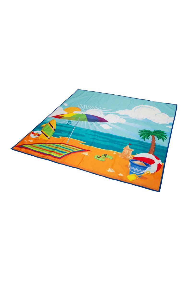 Seaside Beach Mat, Main, color, BLUE