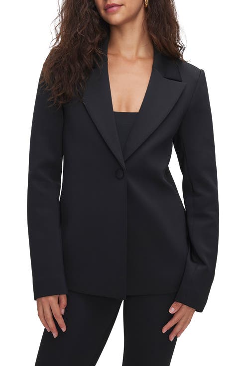 One-Button Scuba Blazer (Regular & Plus Size)