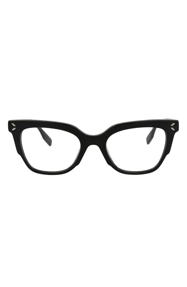 McQueen 50mm Cat Eye Optical Glasses, Main, color,