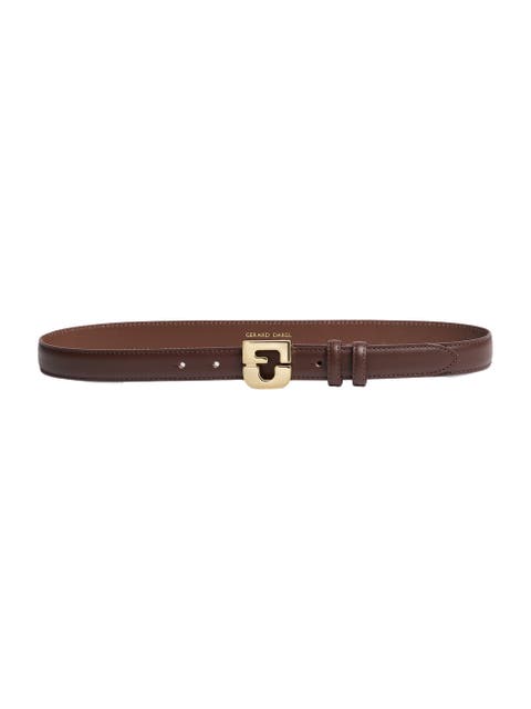 Le Lauren Slim Leather Belt
