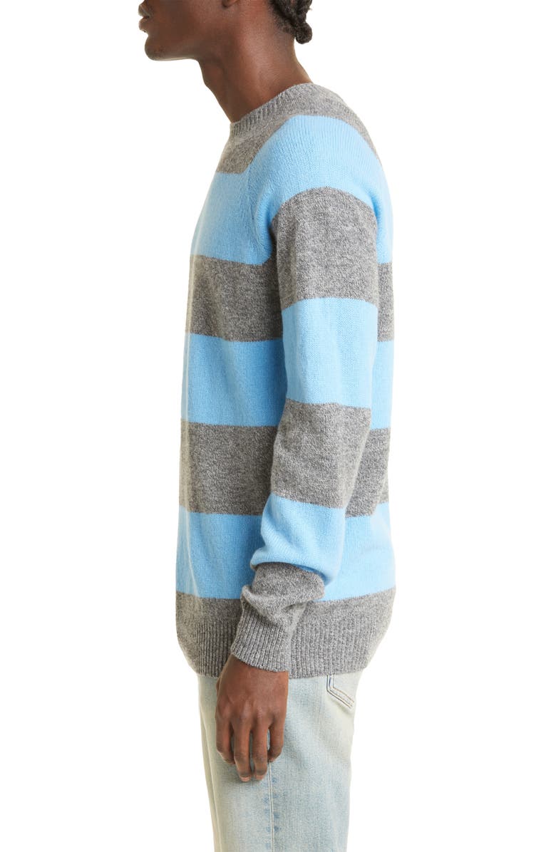 Sunspel Stripe Lambswool Crewneck Sweater, Alternate, color, 