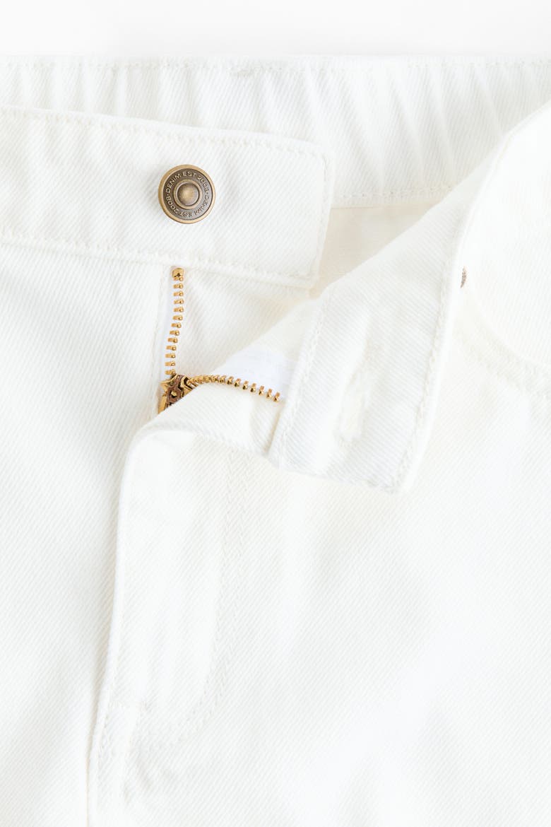 Frayed Denim Shorts, Alternate, color, Cream
