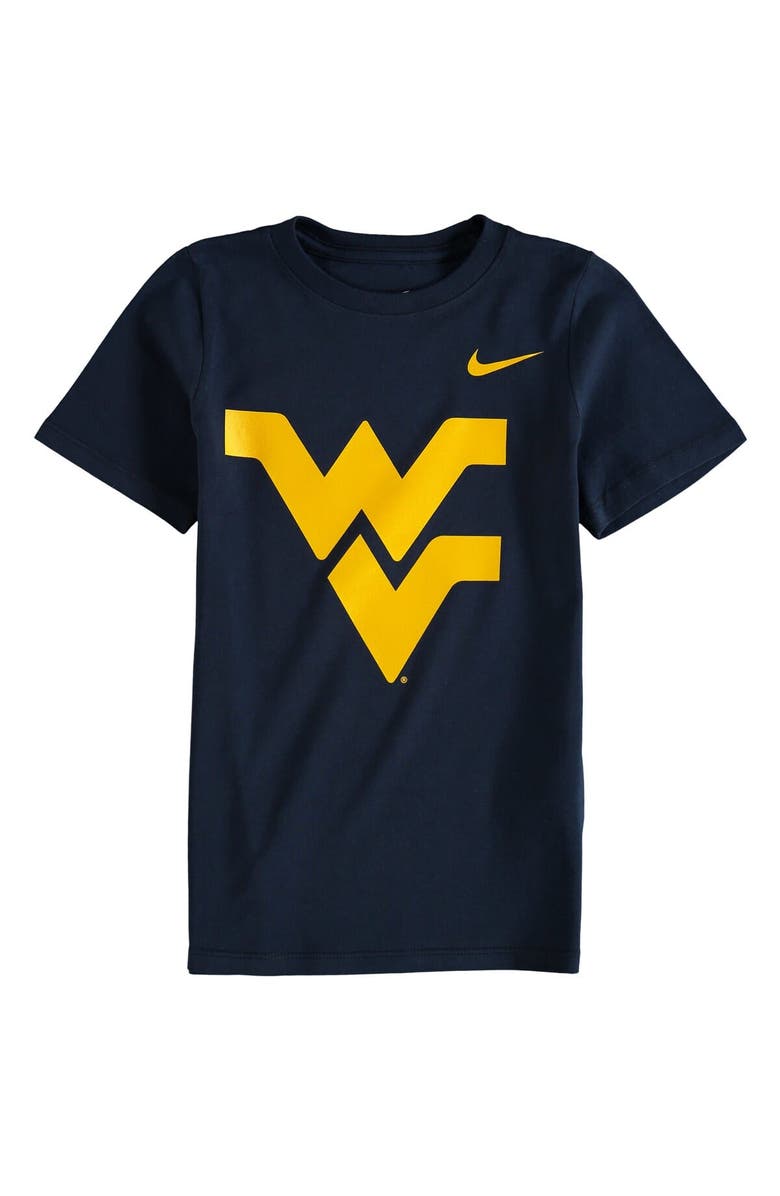 Nike Preschool Nike Navy West Virginia Mountaineers Logo T-Shirt, Main, color, Navy