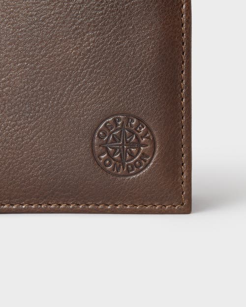 Osprey London The Compass Leather Coin Wallet In Brown