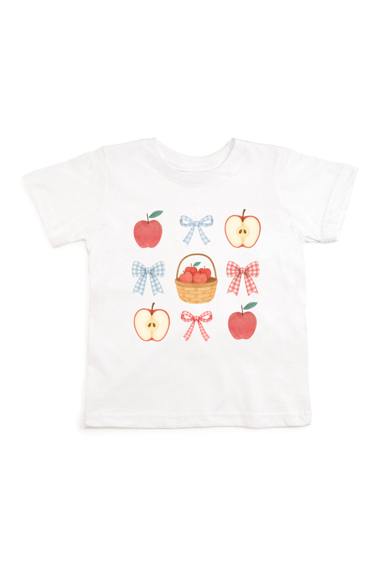 Apple Picking Cutie Short Sleeve T-Shirt, Main, color, White