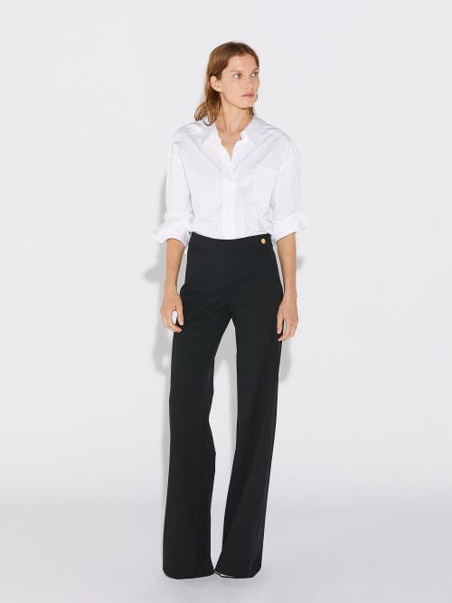 Callas Milano Anouk Stretch Jersey Wide Leg A-line Pant In Black