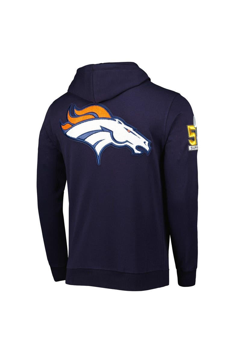 Men's Pro Standard Navy Denver Broncos Hometown Full-Zip Hoodie, Alternate, color, Navy