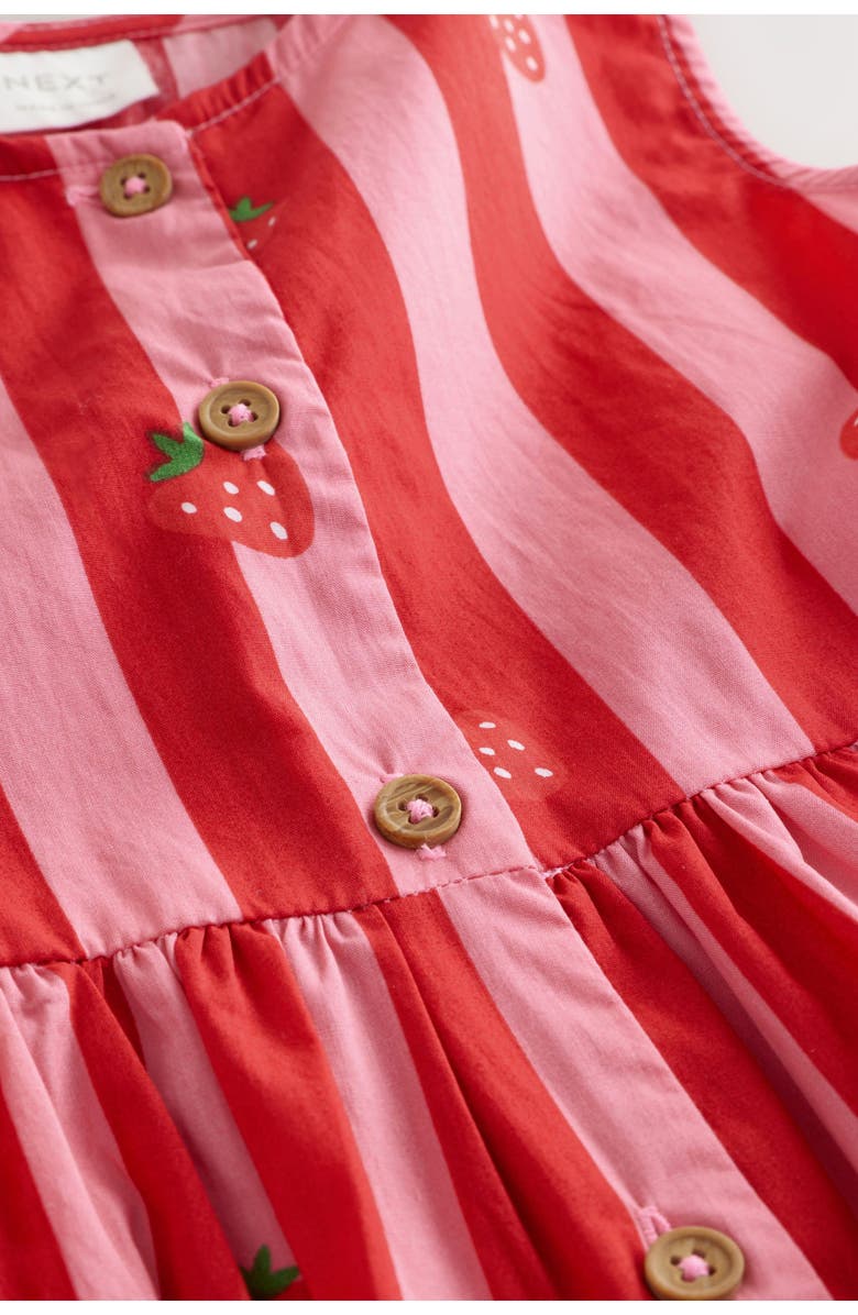 NEXT Kids' Strawberry Stripe Peplum Top & Pants Set, Alternate, color, Pink Multi