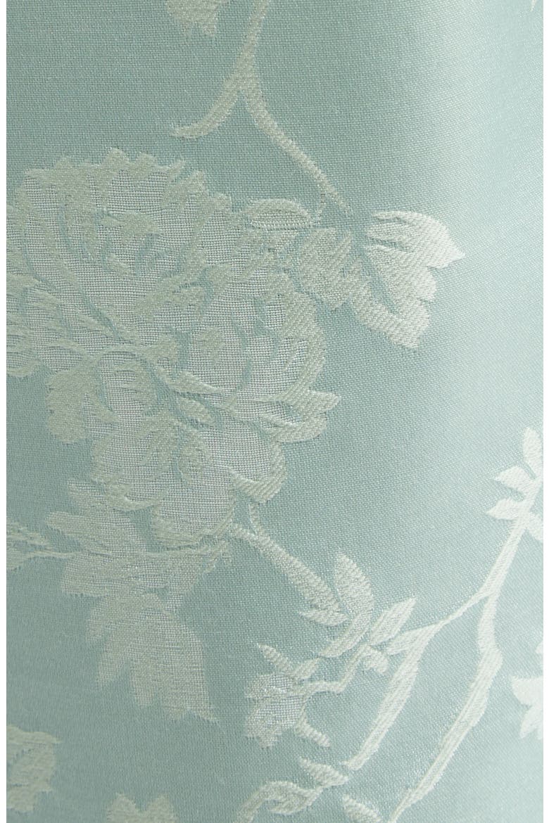 Floral Wool & Silk Satin Jacquard Button-Up Shirt, Alternate, color, LIGHT AQUA