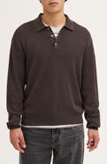 Madewell Nile Stitch Button-Up Sweater Polo