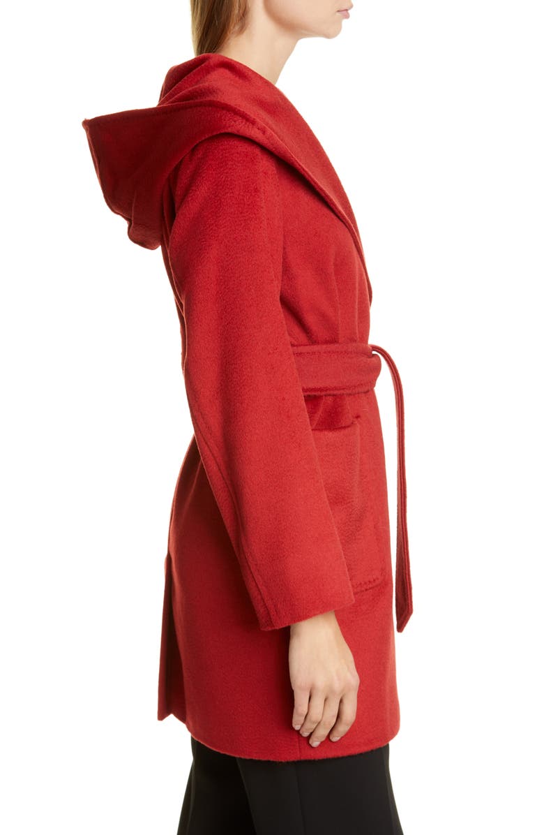 Max Mara Rialto Hooded Camel Hair Coat, Alternate, color,