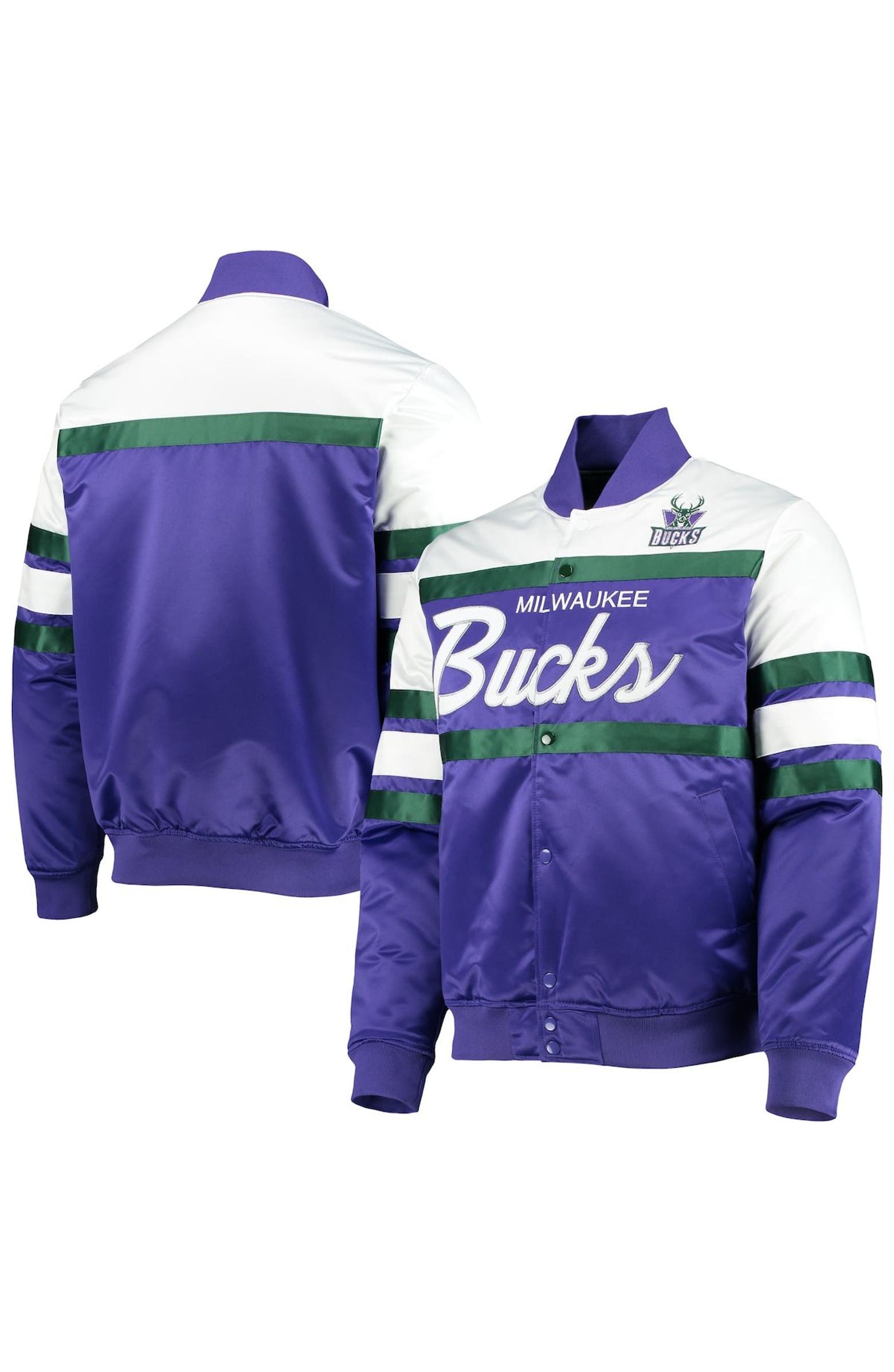 Mitchell & Ness Men's Mitchell & Ness Purple Milwaukee Bucks Hardwood ...