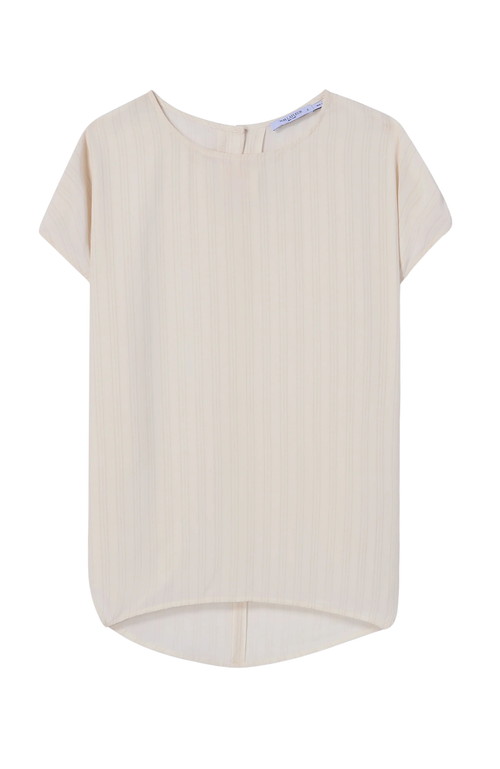 M.m.lafleur Didion Washable Silk Charmeuse Top In Gray