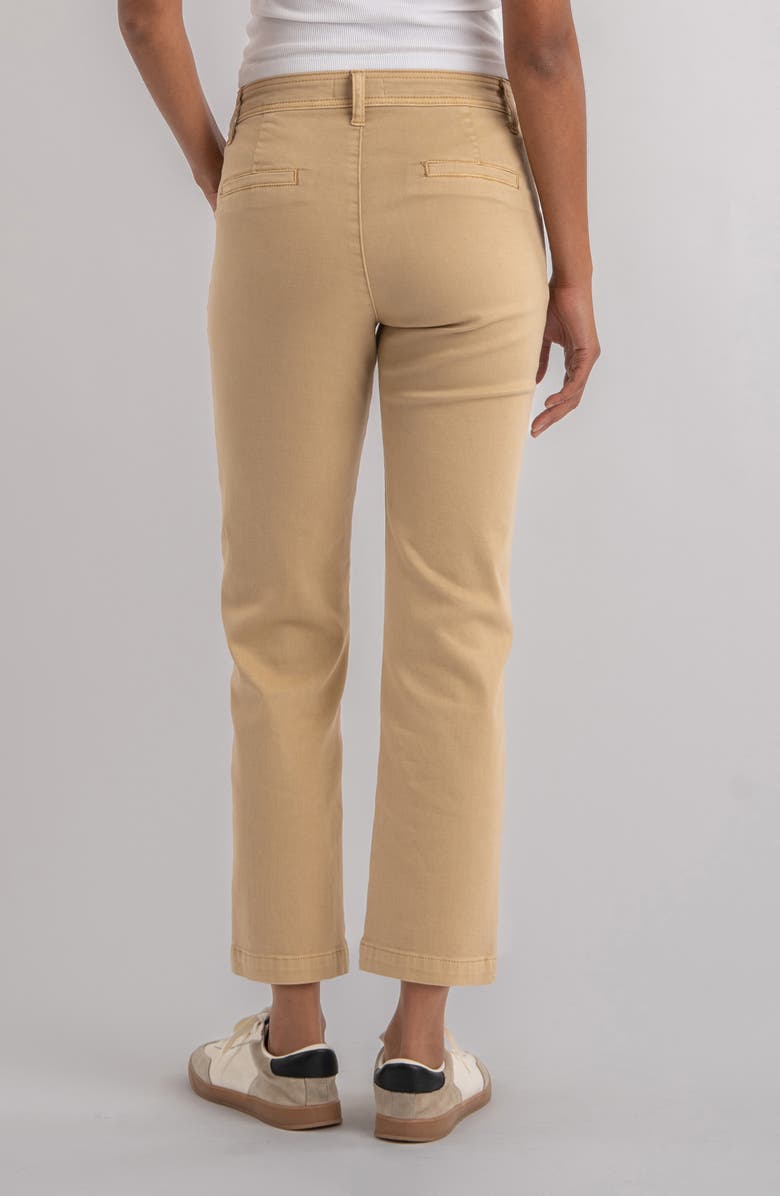 KUT from the Kloth Camry Seamed High Waist Crop Straight Leg Pants, Alternate, color, Cashew