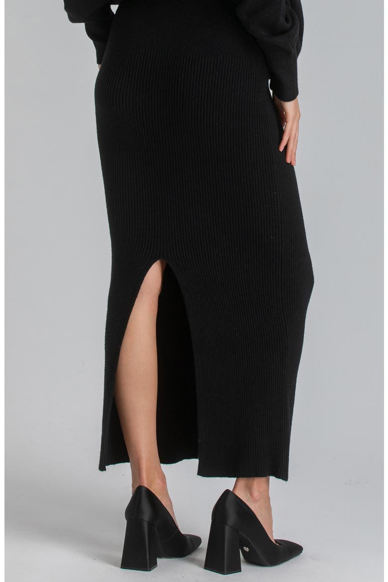 Rib Maternity Sweater Skirt, Alternate, color, BLACK