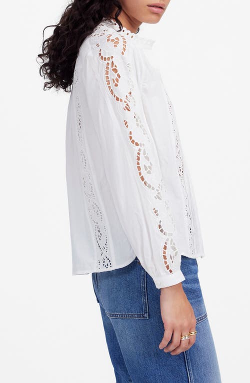 Madewell Lace Inset Pintuck Button-up Shirt