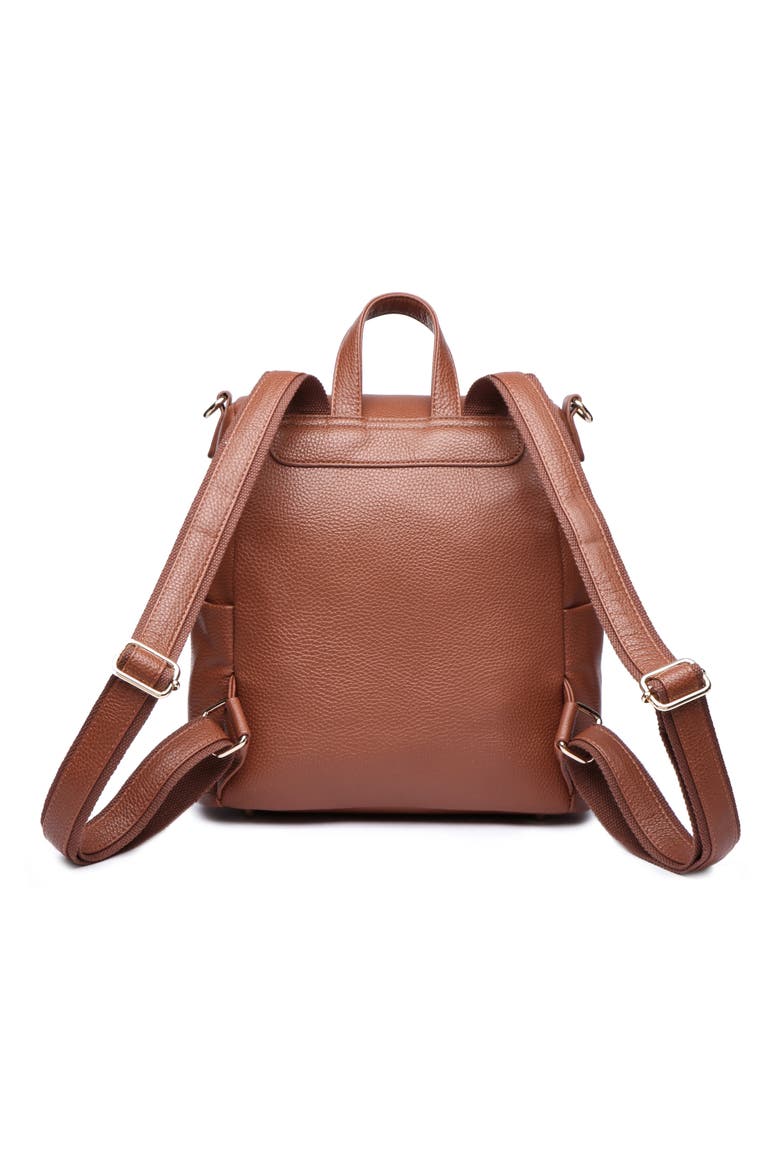 Petit Monaco Faux Leather Diaper Bag, Alternate, color, CARAMEL BROWN