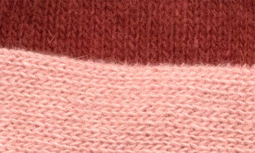 Portolano Stripe Cuff Beanie In Pink