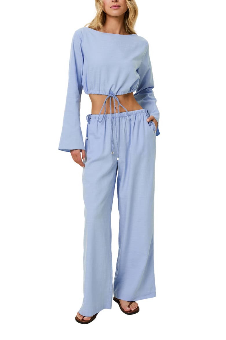 The Chelley Crop Top, Alternate, color, BLUE LAGOON