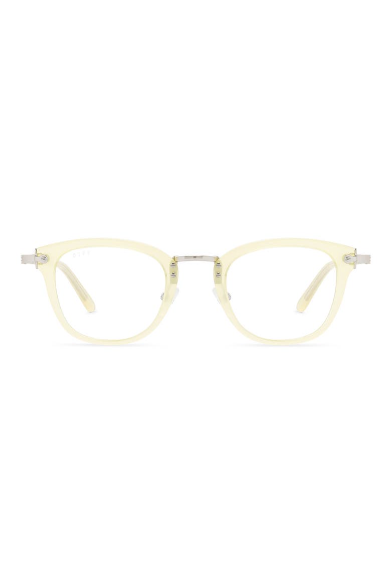 Rue 46mm Cat Eye Optical Glasses, Main, color, BUTTERCREAM / CLEAR