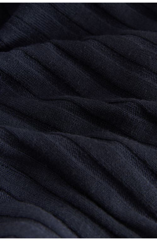 Next Long Sleeve Rib Minidress In Blue