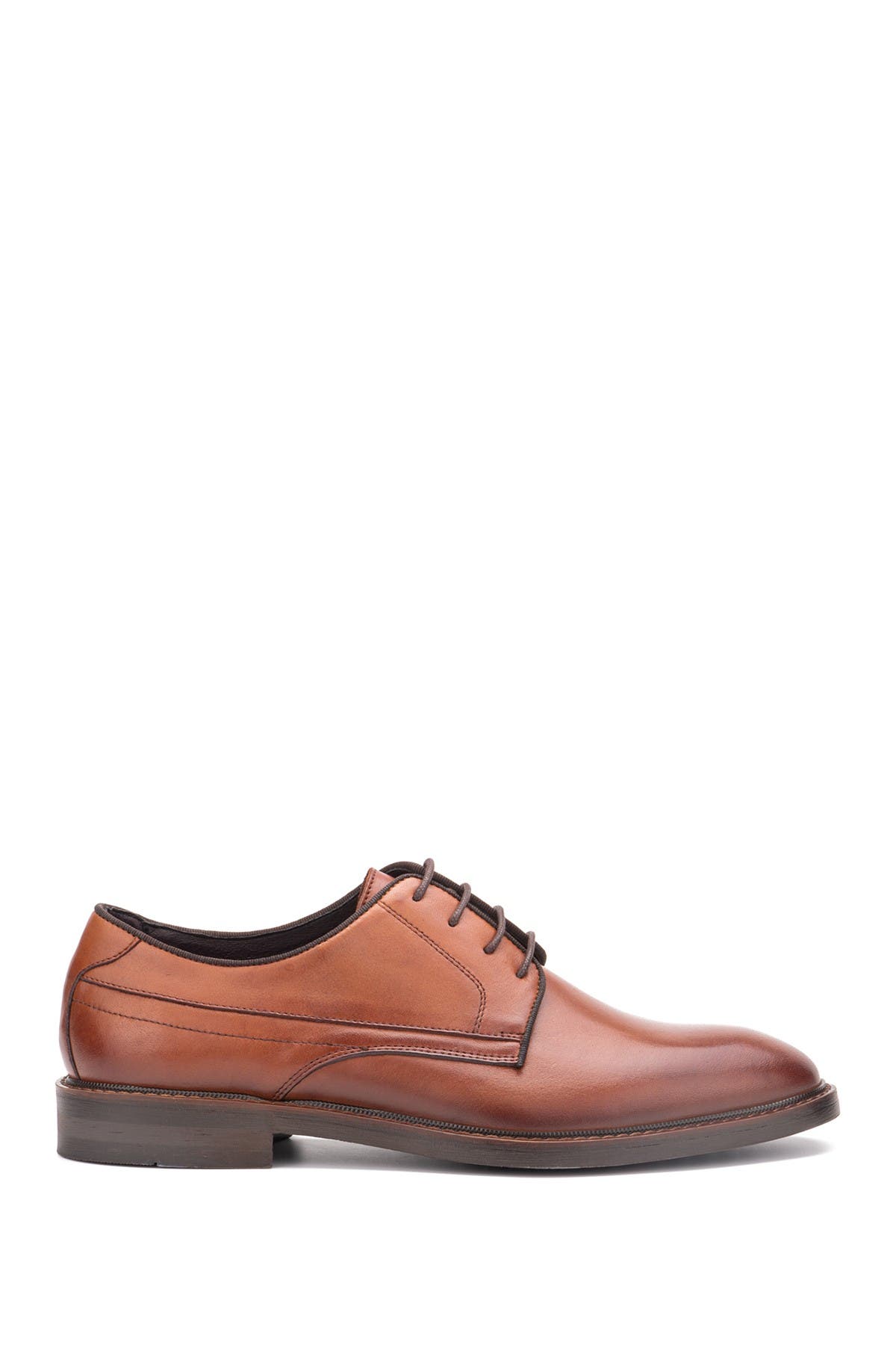 Elias Plain Toe Leather Derby, Alternate, color, COGNAC