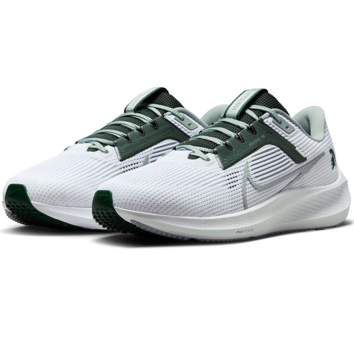 Unisex Nike  White Michigan State Spartans Zoom Pegasus 40 Running Shoe, Main, color, White