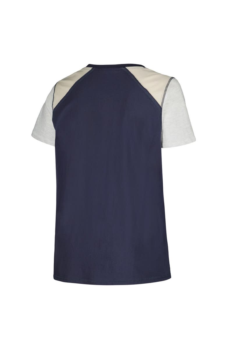 '47 Women's '47 Navy/Gray Cleveland Guardians Plus Size Henley T-Shirt, Alternate, color, 