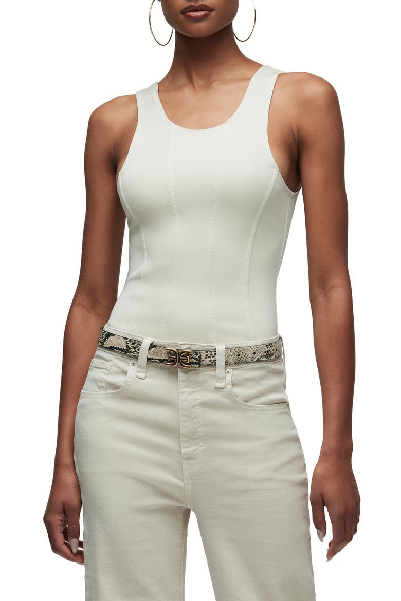 Scoop Neck Bodysuit, Main, color, CREME