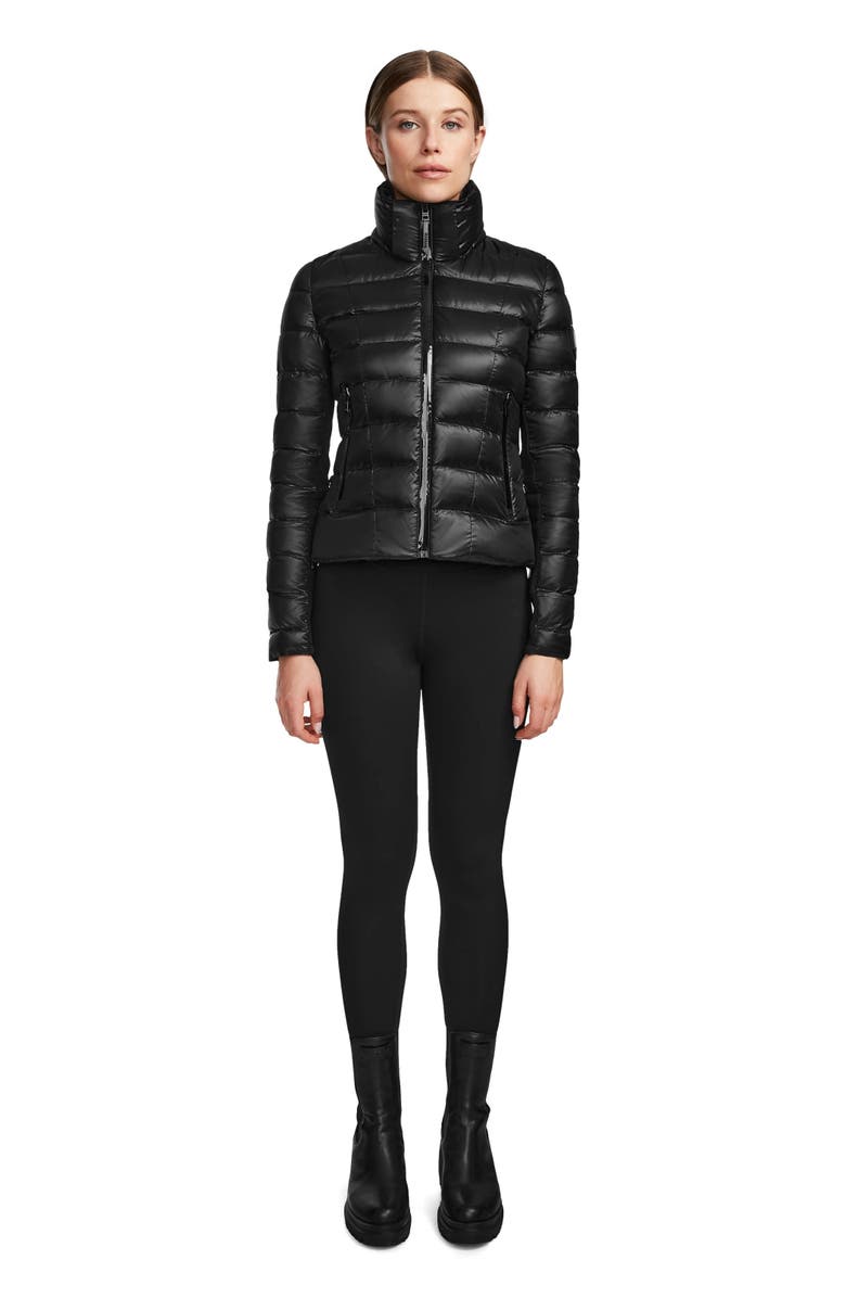 Rudsak MELISSA Women's Lightweight Black Puffer Coat with Removable Hood, Alternate, color,