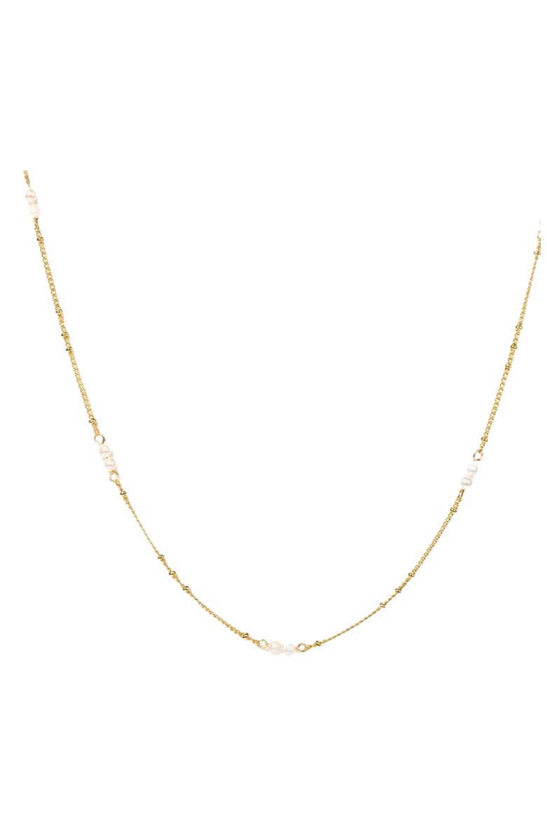 Vivienne Pearl Necklace, Main, color, Gold / Cream