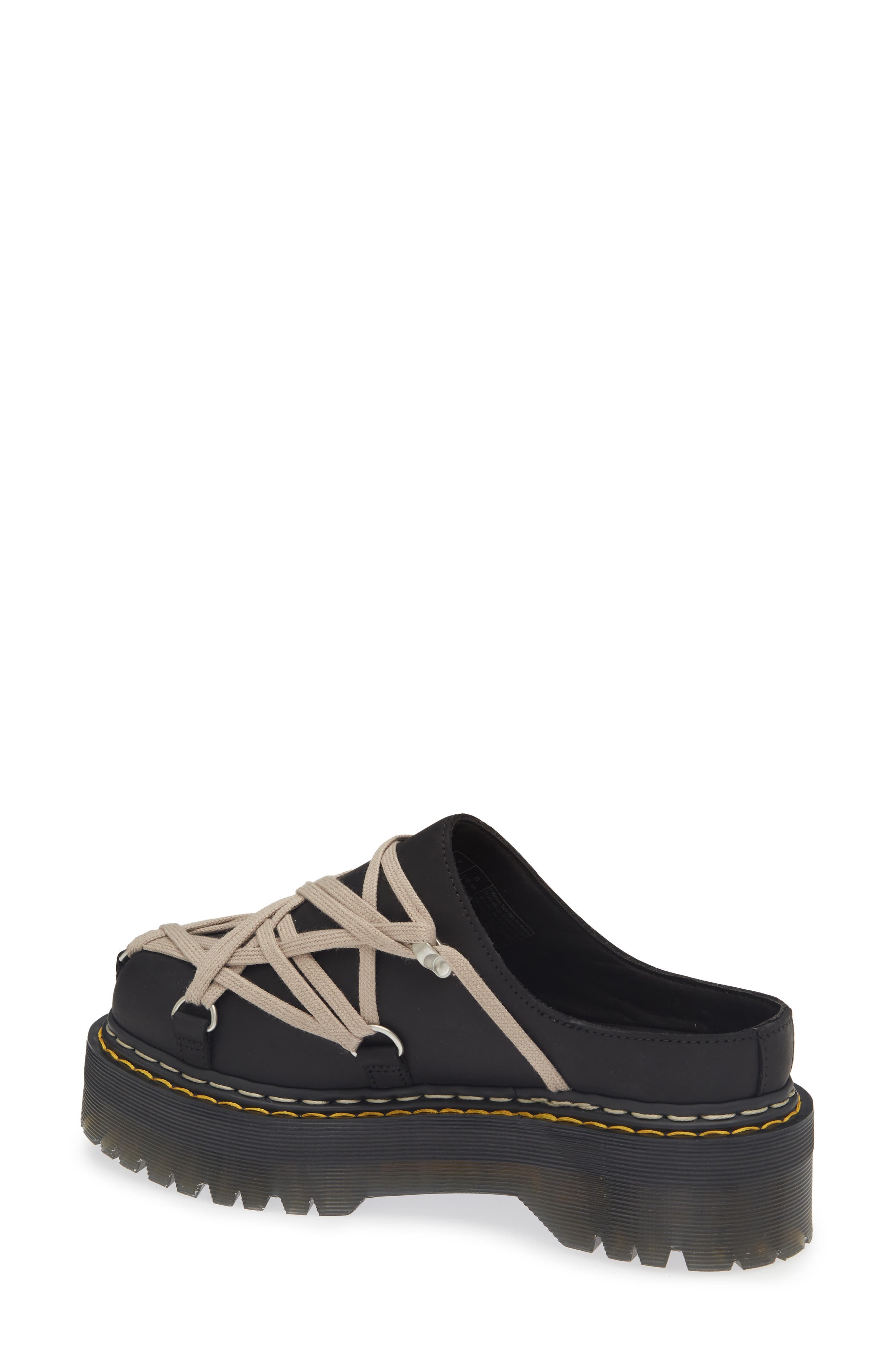 x Dr. Martens Quad Sole Megalace® Mule, Alternate, color, BLACK