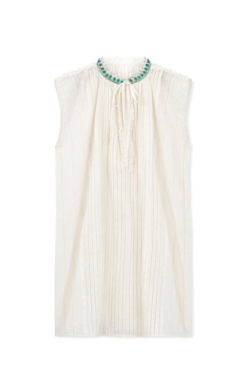 Afir Striped Cotton Sleeveless Dress