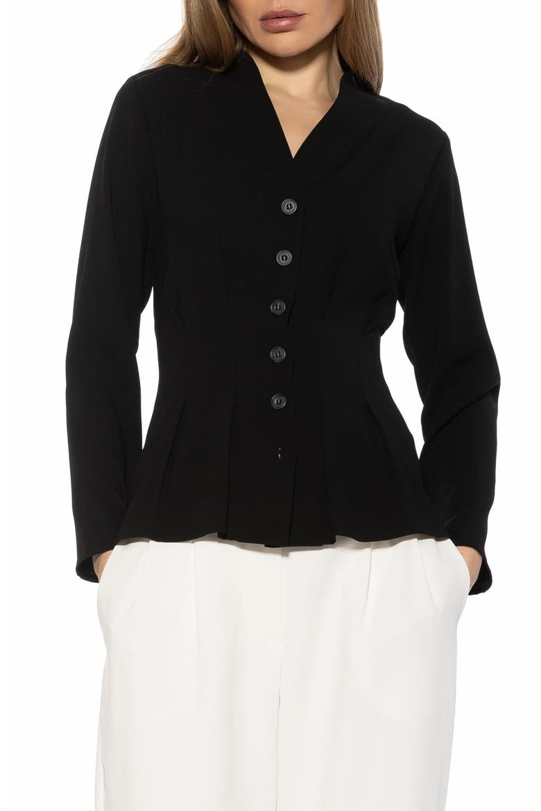Amaris Cinched Waist Button-Up Shirt, Main, color, BLACK