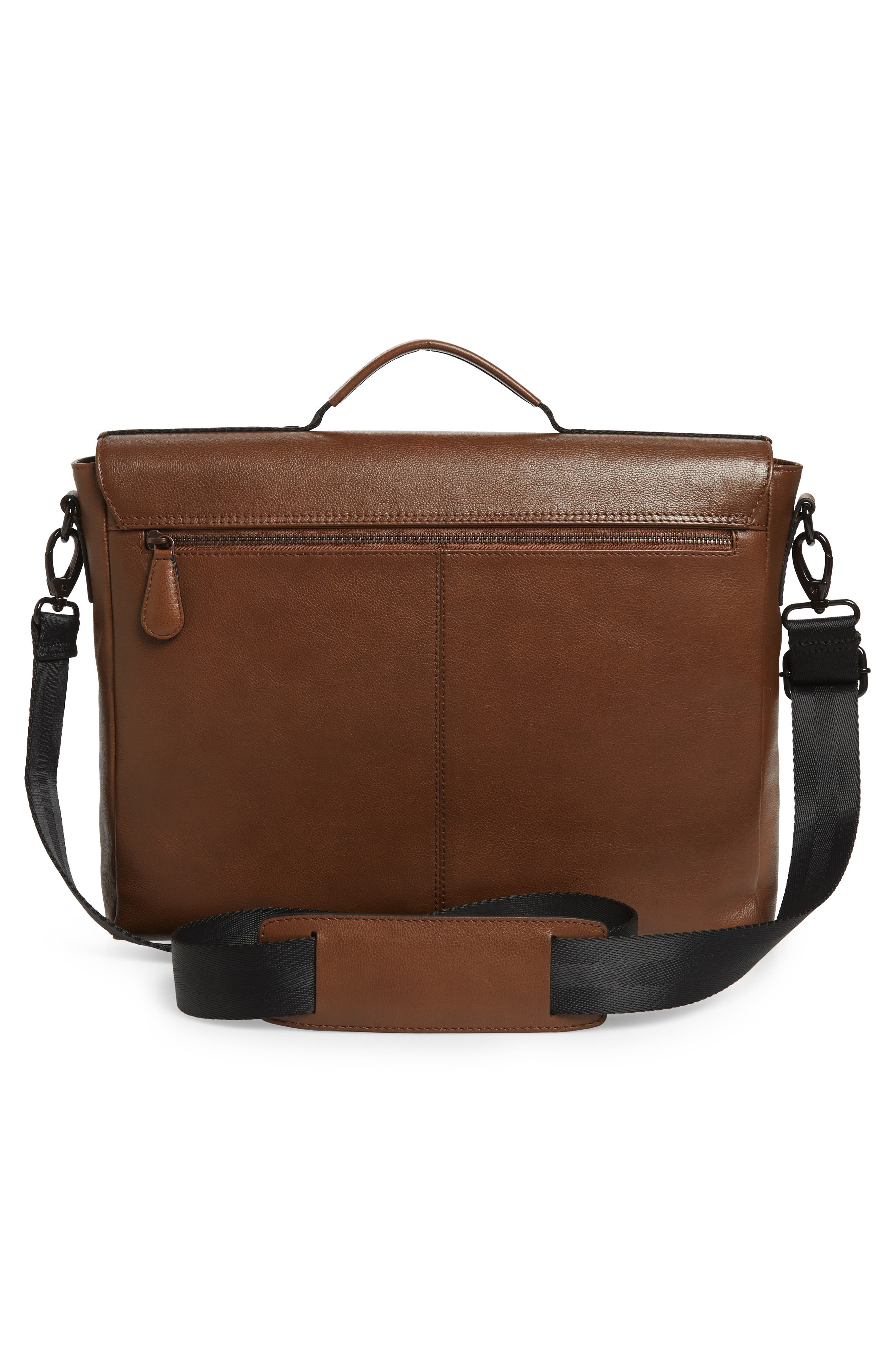 Ted Baker London Leather Briefcase, Alternate, color, 