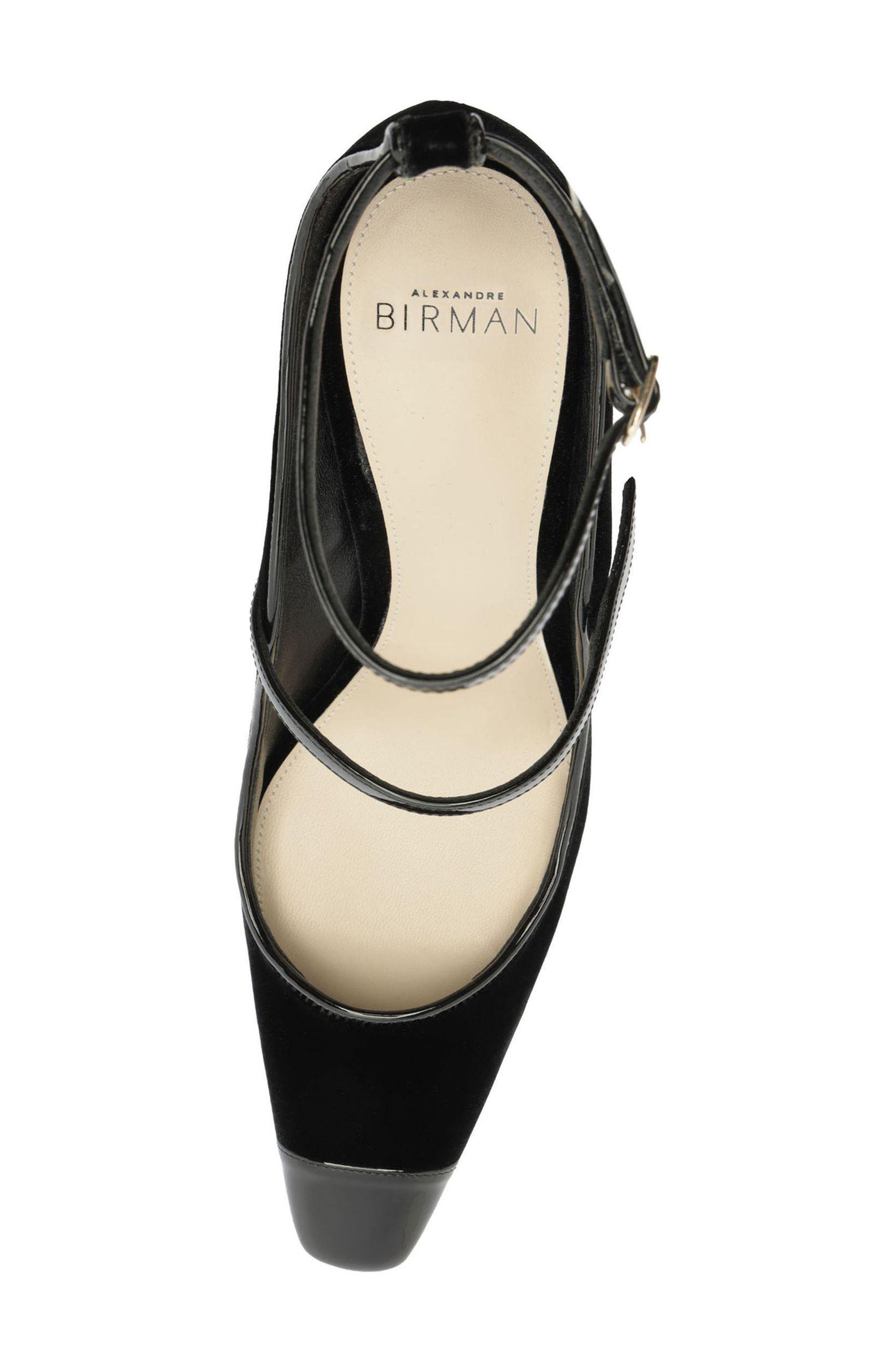 Tita Wave Ankle Strap Pump, Alternate, color, BLACK