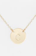 Nashelle 14k-Gold Fill Anchored Initial Disc Necklace